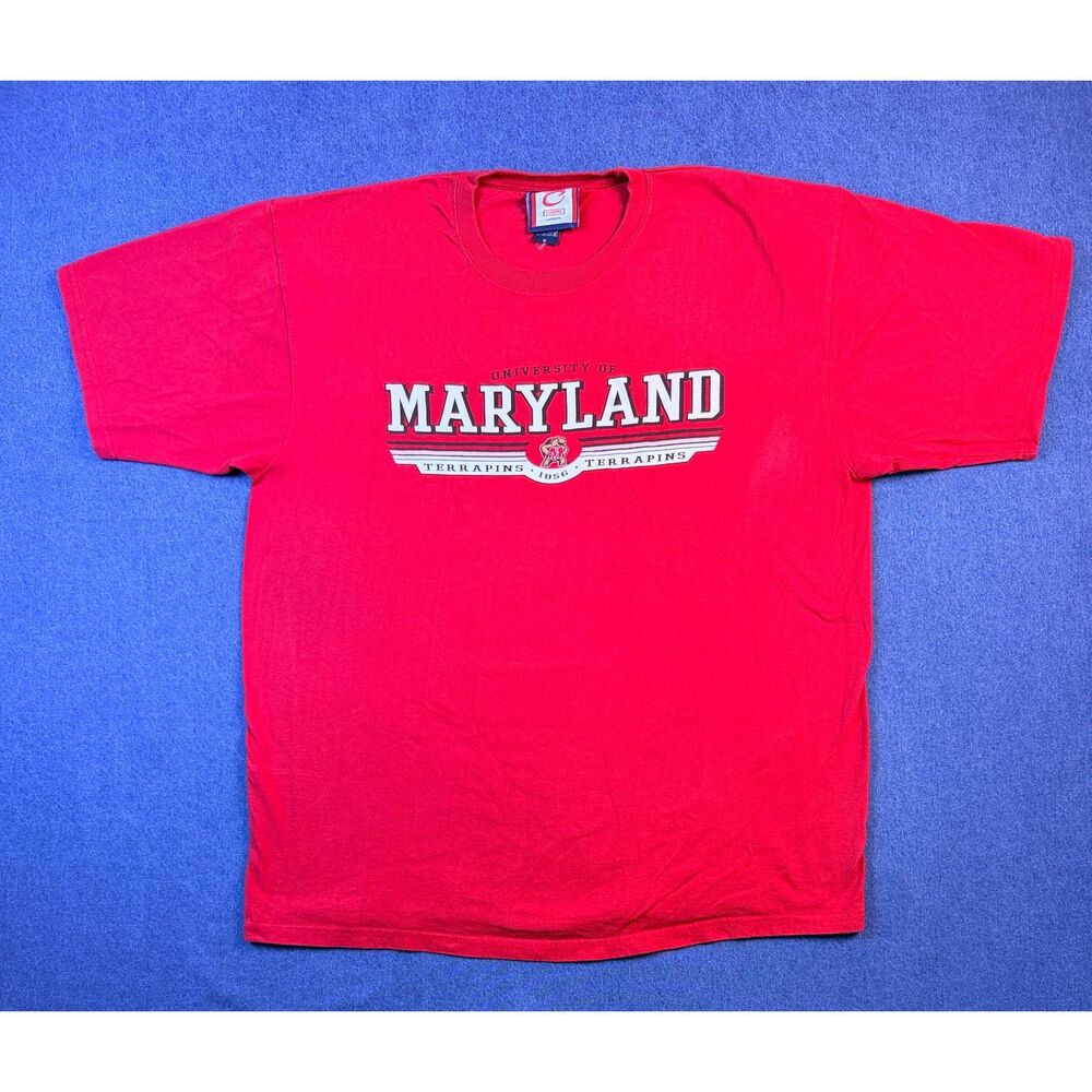 Vintage University of Maryland Terrapins Men’s XL Red College Graphic T-Shirt